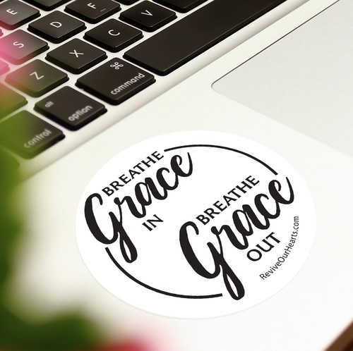 Breathe In Grace Sticker