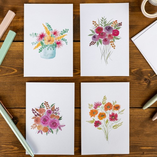 Watercolor Card Set from Ciara Dierking