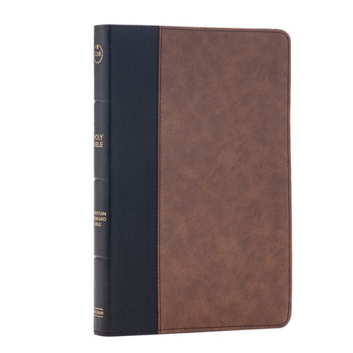 CSB Large Print Thinline Bible—Black/Brown