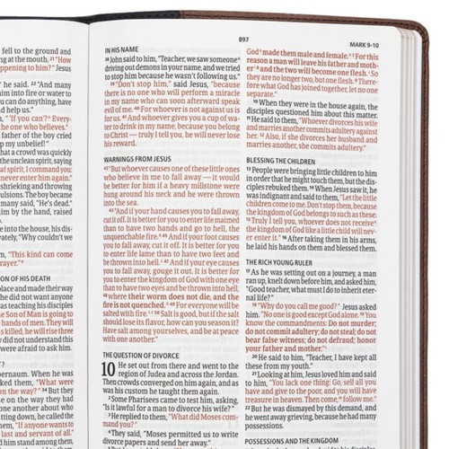 CSB Large Print Thinline Bible—Black/Brown