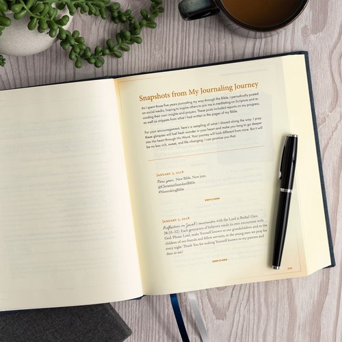 CSB Notetaking Bible Medium Blue Cloth over Board, ROH Edition