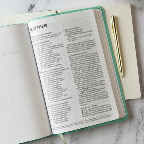 CSB Large Print Thinline Bible—Light Teal