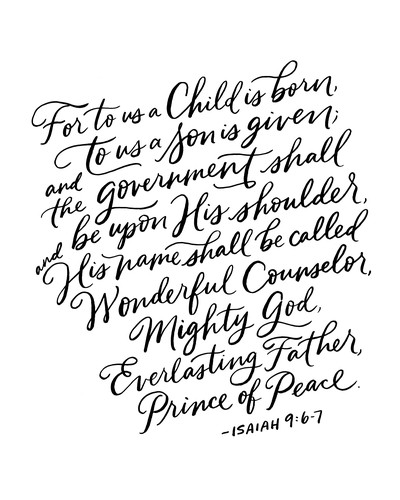 Isaiah 9:6-7 Art Print