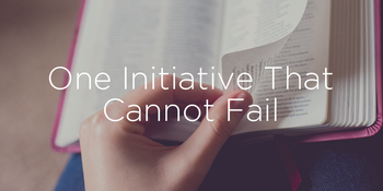 One Initiative That Cannot Fail image